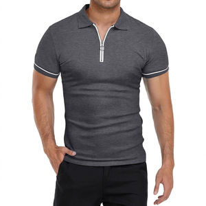 Polo homme personnalisé, manches courtes, coupe ajustée, col classique, couleur unie, respirant, pour le <span class=keywords><strong>golf</strong></span>, décontracté, streetwear urbain - Product Image 4