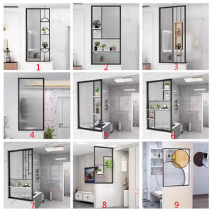 Estante de Pared Moderno Nórdico para Separar Ambientes, para Sala de Estar, Baño, Mampara de Vidrio Changhong, Entrada, Área Seca y Húmeda, Lavadero - Product Image 6