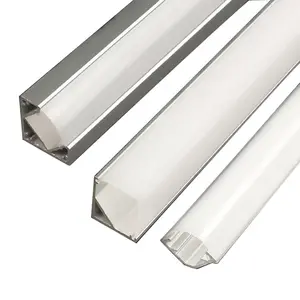 90 degrés en aluminium extrusion profil led bord allumé canal d'angle pour bande - Product Image 1