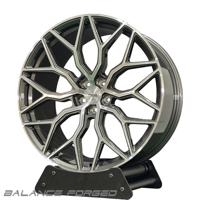 Jantes forgées monobloc légères Gunmetal Machined Face Performance 5x112/5x120 compatibles Range Rover Sport BMW X5 Mercedes GLE SUV