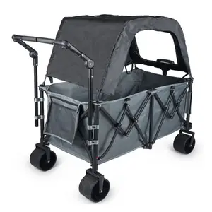 عربة جديدة مخصصة للأطفال للنزهة في الهواء الطلق عربة شاطئ قابلة للطي مع مظلة