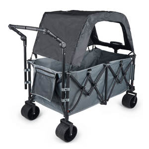 New Custom Kids Outdoor Picnic Camping Cooler <strong>Wagon</strong> Foldable <strong>Beach</strong> <strong>Wagon</strong> With Canopy - Product Image 2