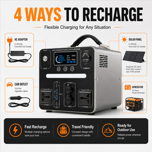 Stazione di Alimentazione Portatile a Onda Sinusoidale Pura da 800W con Presa AC e Uscita USB, Alimentazione 12V DC per Campeggio e Viaggi all'Aperto - Product Image 5