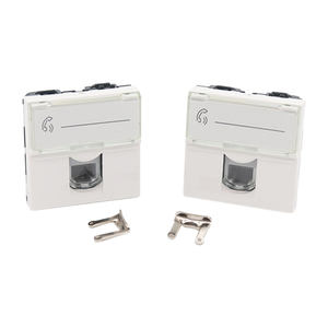 Alta calidad tipo francés Cat3 Keystone Jack Socket 45*45mm <span class=keywords><strong>Legrand</strong></span> tipo interruptor 45mm placa de pared conector de red Accesorios - Product Image 5