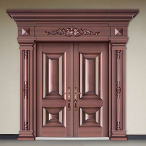 Thiết Kế Sang Trọng Ngoại Thất 4ft * 8ft Nhà Phía Trước Thép Hợp Kim Kẽm Cửa Với Khung La Mã - Product Image 4