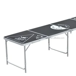 사용자 정의 8 피트 접이식 알루미늄 맥주 탁구 테이블 현대적인 디자인 휴대용 접이식 캠핑 접이식 알루미늄 테이블 인기