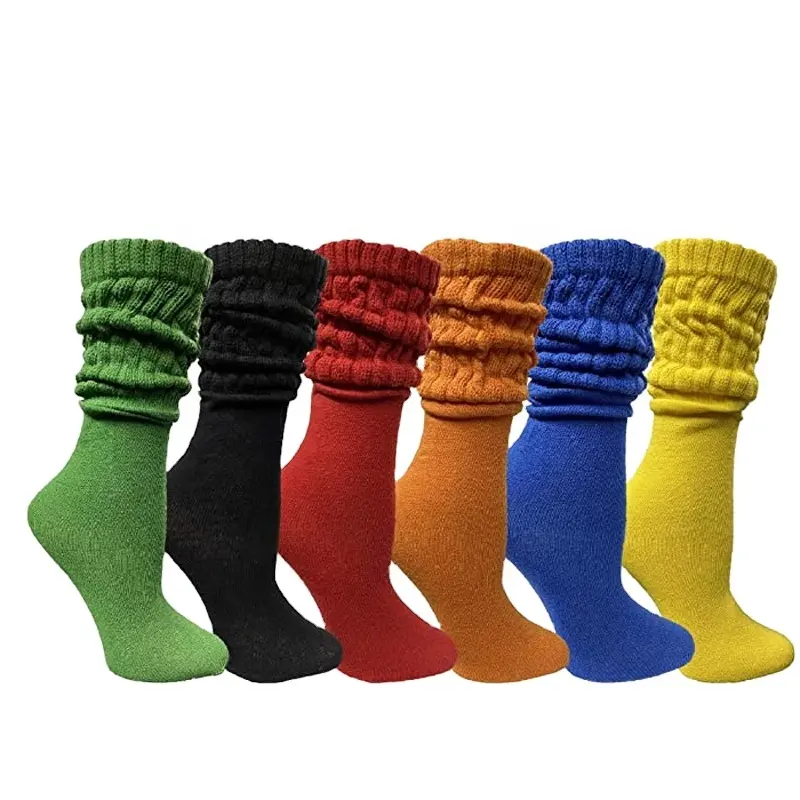 Wholesale Custom sizes Colors Loose Comfortable Soft Popular Long Knee High Women Ladies Slouch Socks Socks