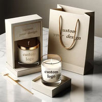 Individuelles Logo und Verpackung Sojawachs Duftkerzen-Geschenkset im Glas mit Aromatherapie