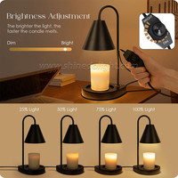Lampe chauffante à bougie électrique, interrupteur de gradation rétro, fonte de cire, veilleuse romantique, lampe de table décorative, chauffe-bougie