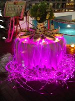 Nouvelle décoration de table d'événements en fibre optique LED 16W
