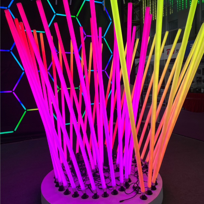 Stage Design/ Theater / DJ Show /Wedding 24V SMD 5050 RGB 3D D40 360 Led Pixel Tube Stage Light
