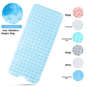 <span class=keywords><strong>Tapis</strong></span> de sol de salle de bain 100*40 en PVC antidérapant au design moderne, massage à bulles pour <span class=keywords><strong>baignoire</strong></span> de pieds, <span class=keywords><strong>tapis</strong></span> de douche à ventouse - Product Image 3
