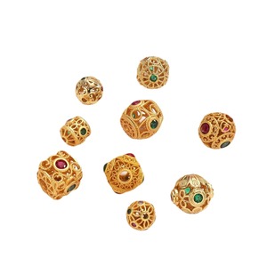 Perles ajourées plaquées or avec incrustation de zircon, perles d'espacement de 3 mm pour la fabrication de bijoux DIY - Product Image 5