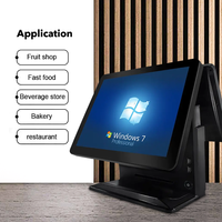 Caja Registradora de doble pantalla táctil integrada, sistema POS de alta velocidad con impresora de recibos y gestión de inventario