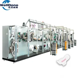 Welldone High-efficiency sanitary pad making machine electric cost sanitary napkin machinery