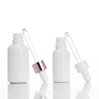 Vente flash - Flacons compte-gouttes en verre rond en porcelaine blanche, sérigraphiés, pour huiles essentielles, sérums fantaisie, 10 ml-100 ml, emballage cosmétique