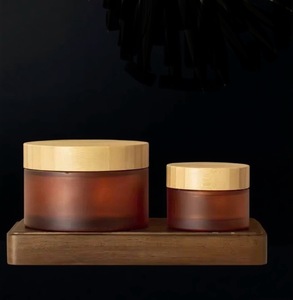 5ml 10ml 15ml 20ml <span class=keywords><strong>30ml</strong></span> <span class=keywords><strong>50ml</strong></span> 60ml 100ml 150ml 1oz 2oz 3oz hổ phách rõ ràng Frosted <span class=keywords><strong>Glass</strong></span> mỹ phẩm <span class=keywords><strong>Jar</strong></span> với tre Nắp bằng gỗ - Product Image 6