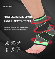 Vente en gros de supports de cheville respirants pour la course à pied, le basketball, les entorses de la cheville, attelle de compression pour la cheville