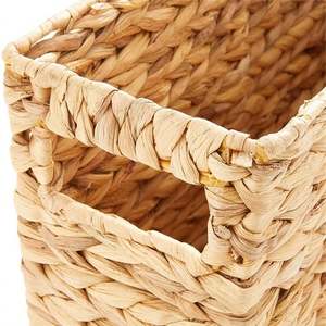 スカラップバスケットウォールフルーツジュート13 X収納キューブウィッカー分割服ハンパーラタンバスケットベビーギフトハンパーメール - Product Image 3