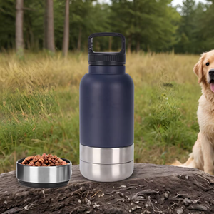 2025 NEW ODM 3 in 1 Single Wall Stainless Steel Pet <b>Water</b> <b>Bottle</b> <b>Dog</b> Feeding <b>Water</b> <b>Bottles</b> Pet Travel <b>Water</b> Feeder <b>Bottle</b> - Product Image 5