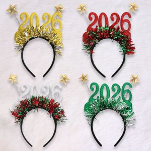 2026 capello decorazione per il nuovo anno con il numero creativo <span class=keywords><strong>di</strong></span> conto alla rovescia per la festa <span class=keywords><strong>di</strong></span> capodanno fascia con stelle e Tinsel - Product Image 3