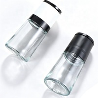 Moulin à sel et à poivre manuel en céramique avec corps en plastique PP, bouteille en verre de 110 ml, écologique, rechargeable, moulin à épices pour la maison