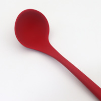 Cuillère de cuisine réutilisable en silicone, ustensiles de cuisine antiadhésifs en silicone, spatule en silicone à long manche