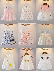 Lots <span class=keywords><strong>en</strong></span> <span class=keywords><strong>gros</strong></span> de vêtements pour enfants neufs, stock d'été, Ropa De Bebe, livraison aléatoire, robes pour filles - Product Image 1