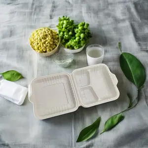 KINGWIN Biodegradable Cornstarch पैकेजिंग बक्से मकई स्टार्च Takeaway खाद्य कंटेनर