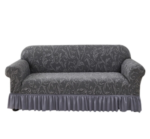 Sarung <span class=keywords><strong>sofa</strong></span> rajut, paket penuh tebal anti-selip rok sarung bantal elastis empat musim - Product Image 5