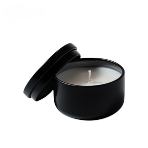 Vela de muestra de cera de soja en lata negra mate de 40g, tamaño portátil para viaje, hecha a mano, aromaterapia, perfumada, decoración del hogar, set de regalo premium - Product Image 5