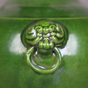 Vasi e ornamenti in ceramica rivestiti di rame di fascia alta all'asta vasi decorativi in porcellana antica verde palazzo - Product Image 5