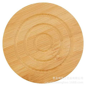 Round Bamboo Coaster Heat Insulation Mat For Tea Cup Coffee Cup Tableware Wooden Tray Environmental Friendly - Product Image 1