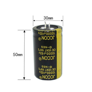 Condensatore a scatto a lunga durata 63 v10000uf 30x50 JCCON Dip per luce Audio per auto - Product Image 5