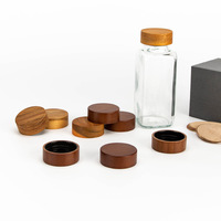 Couvercles hermétiques personnalisés de forme ronde couvercles en bois à large ouverture pour bouchons de bocaux