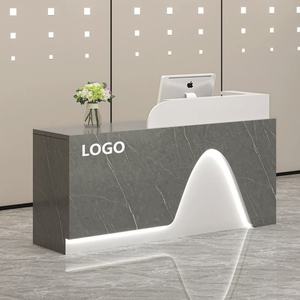 Nouveau comptoir de réception personnalisé LE 2025, best-seller, comptoir de salon de beauté, petite table de réception, comptoir de réception circulaire pour salon de manucure - Product Image 6