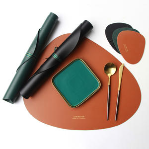 Manteles Individuales de Cuero Tw820, Rectangulares, Antideslizantes, Aislantes del Calor, de Color Sólido, Hechos a Medida para la Decoración de la Mesa, Origen Wenzhou - Product Image 4