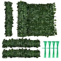 Clôture de lierre de rouleau de verdure artificielle vert foncé pour fournitures de jardin de dération de balcon