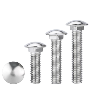 Mỹ Anh 304 thép không gỉ vận chuyển bu lông 1/4-20 đầu Kệ vít với một nửa đầu vuông cổ mạ vận chuyển vít - Product Image 4