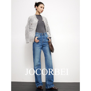 JOCORBEI [Vaqueros <span class=keywords><strong>BOSSA</strong></span> turcos importados] Pantalones vaqueros de corte holgado y pierna recta de cintura alta para mujer, jeans de otoño - Product Image 3