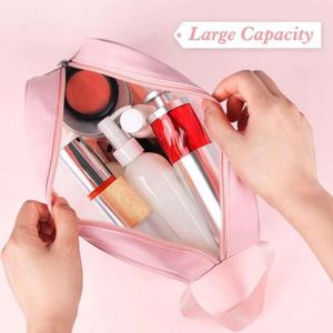 Customized Logo PVC PU Waterproof for <b>Small</b> Cosmetic Makeup Bag with Zipper Closure Fashion Letter Design Free Design - Product Image 5