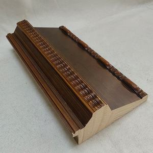 Cornice di alta qualità larghezza 4.8 pollici stampaggio di legno lunghezze impiallacciatura colore ciliegio classica cornice per foto - Product Image 4