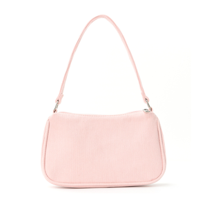 Pink Corduroy Underarm Bag Vintage Shoulder <b>Handbag</b> Zipper <b>Small</b> Purse for Daily Shopping Travel - Product Image 1