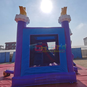 Fêtes et événements en plein air, château gonflable commercial en forme d'unicorn avec toboggan - Product Image 5