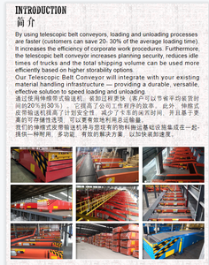 Logistiek transport / aanhangwagen met uittrekbare telescopische bandtransportband voor zakken en dozen - Product Image 3