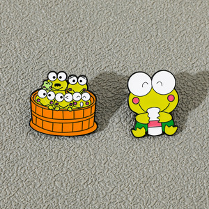 Broche créative dessin animé mignon Kero Kero Keroppi émail broche sac à dos vêtements bijoux métal Badge accessoires cadeau pour ami - Product Image 5