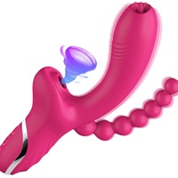 Neuer Doppelkopf-Vibrator, Sexspielzeug für Frauen, Klitoris-Saug- und Leck-Masturbator, Ein-Tasten-Steuerung, leistungsstarker Massager