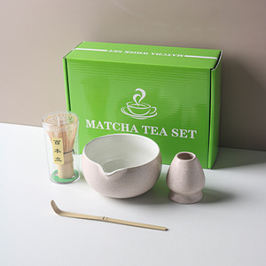 Juego de Té Matcha de Porcelana Cerámica, Caja Colorida Estilo Japonés, Caja de Regalo Ecológica, Duradera, de Grado Alimenticio, Diseño Japandi, para Uso en Cafeterías - Product Image 6