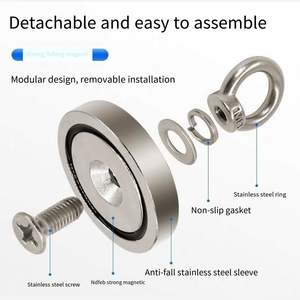 Nouvel ensemble/kit d'aimants de pêche en néodyme super puissants <span class=keywords><strong>danone</strong></span> avec corde aimantée à vendre - Product Image 4