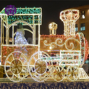 ไฟประดับตกแต่งรูปรถยนต์คริสต์มาสกลางแจ้ง แบบ 3 มิติ LED กันน้ำ สำหรับตกแต่งถนนและลานกว้าง - Product Image 4